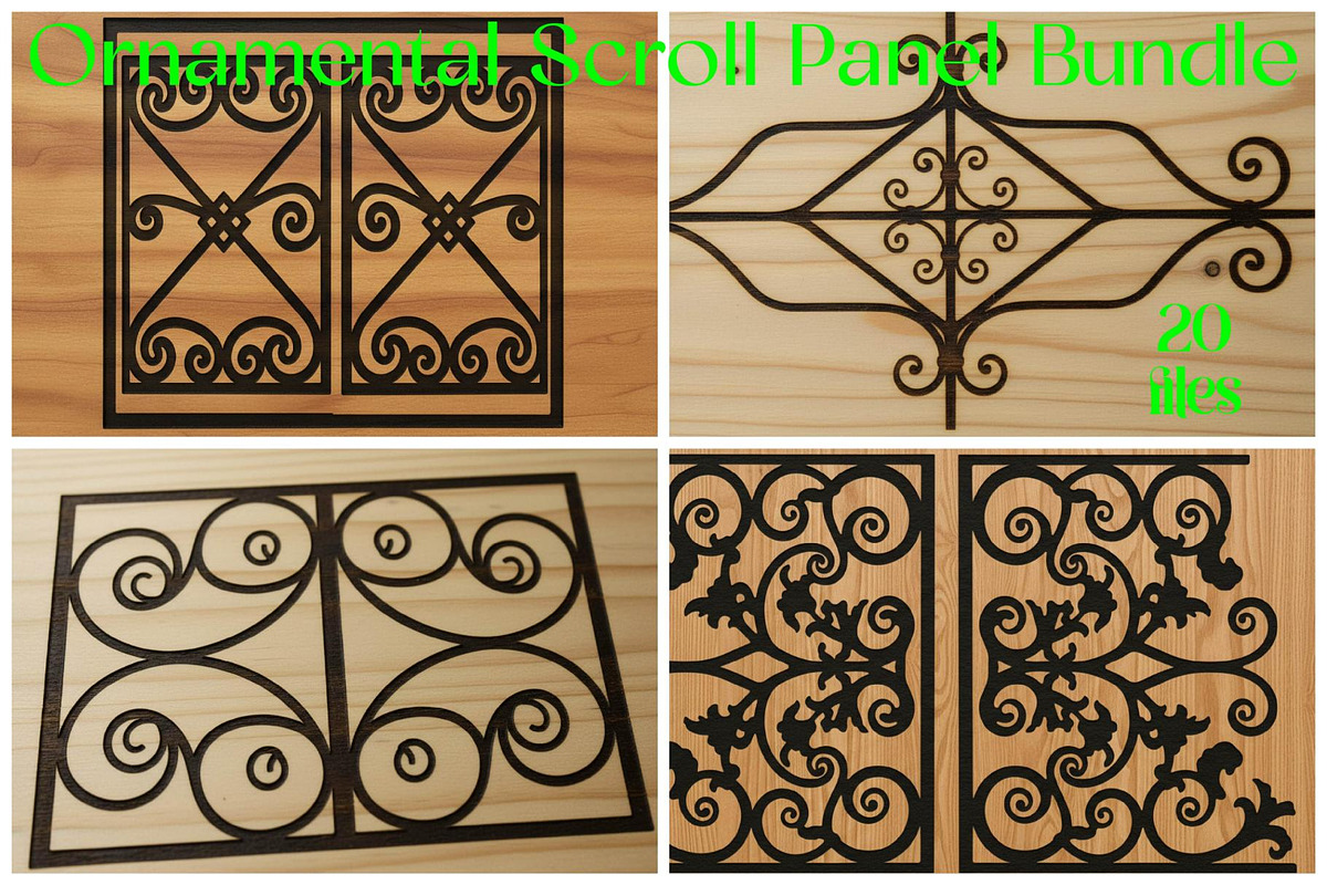 Ornamental Scroll Panel Bundle, a Decorative Illustration by Creativeshirt (Photo 1 of 18)