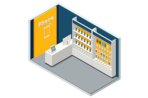 Isometric illustration of a, a Technology Illustration by Golden Sikorka