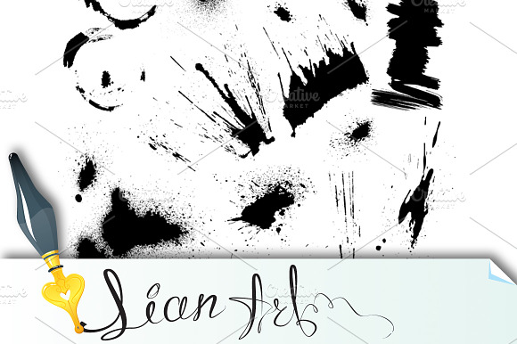 Set Of Blots And Ink Splashes 3
