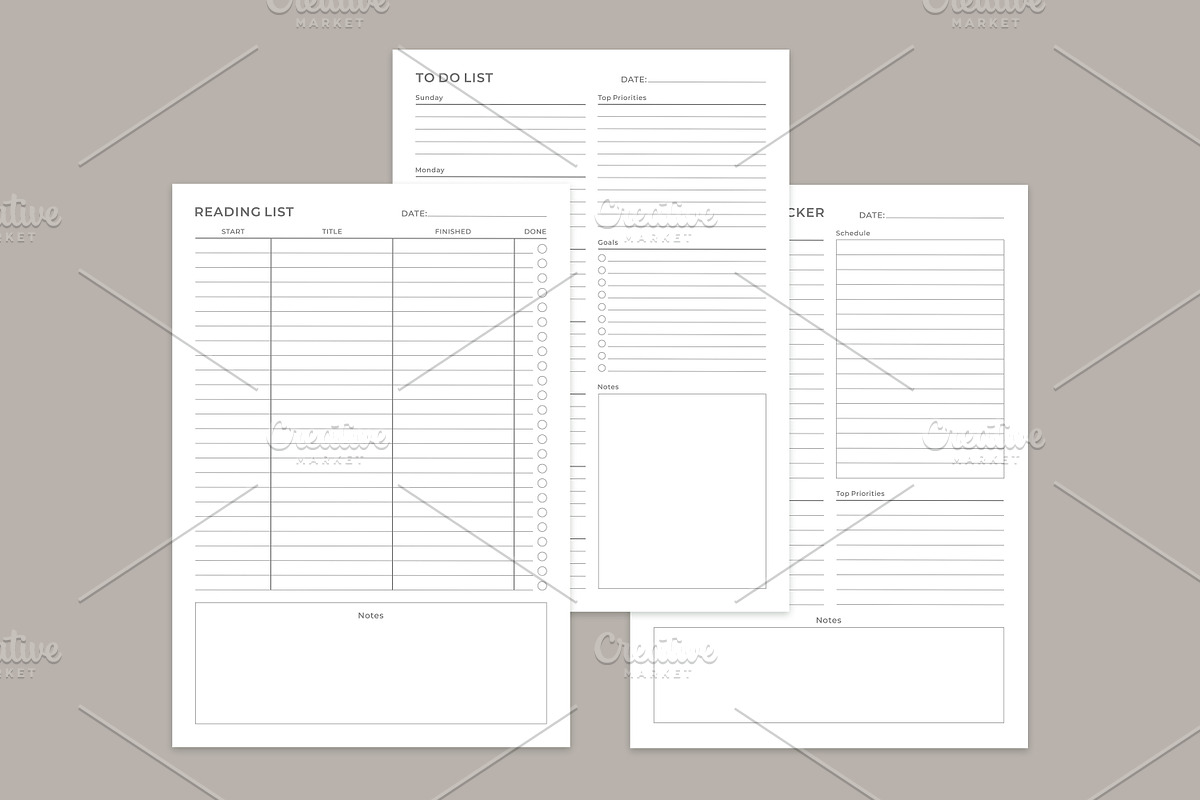 Study Planning Pages Set V-10, a Stationery Template by shahsoft (Photo 3 of 3)