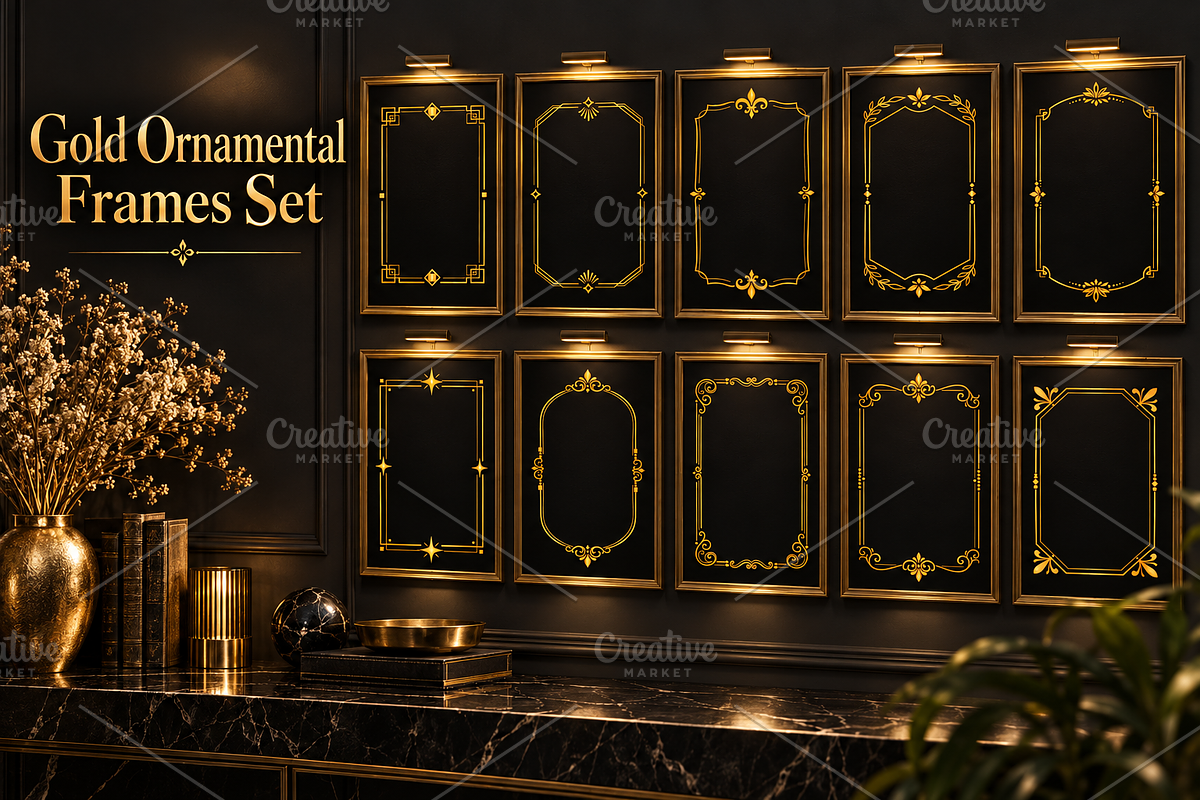 Gold Frames, a Decorative Illustration by alexdndz (Photo 1 of 3)