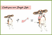Beagle Clipart Digital Paper, an Animal Illustration by VianneArt (Thumbnail 7 of 7)