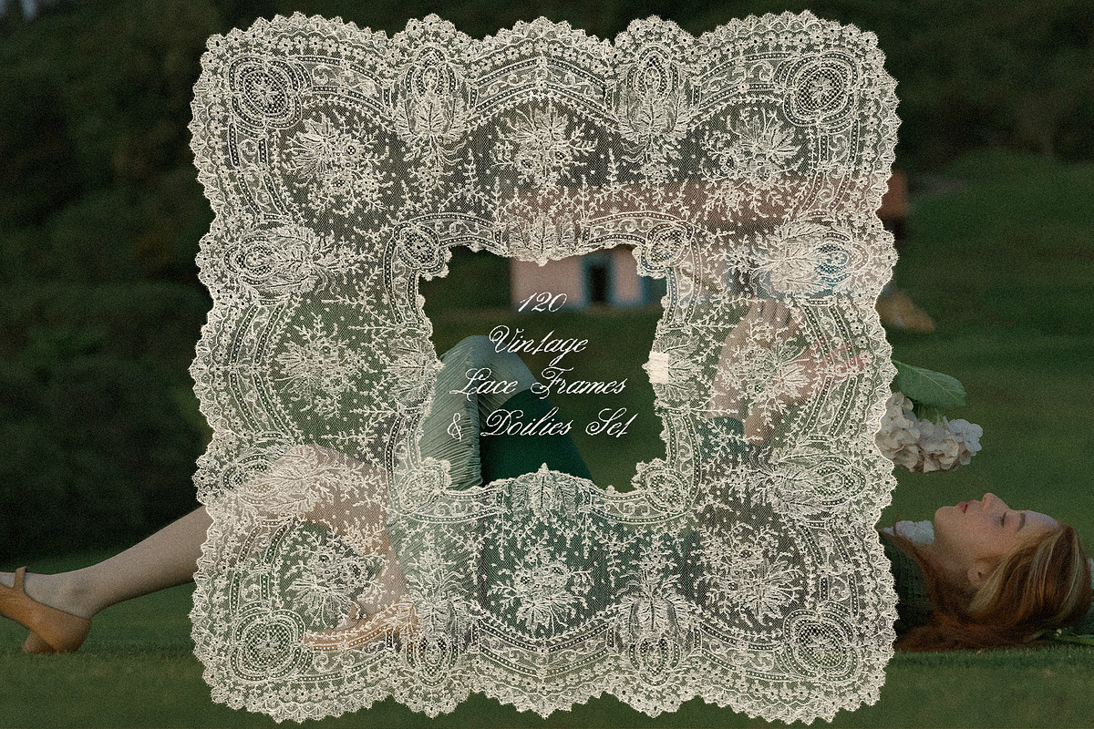 Vintage Lace Frames & Doilies, an Object Graphic by Purple (Photo 2 of 14)