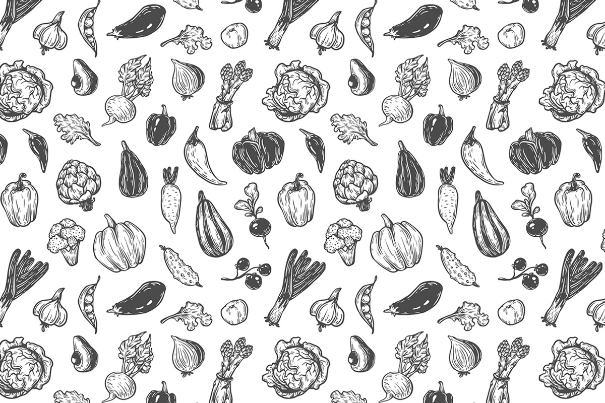 Vector Vegetables. Illustrations., a Food Illustration by Olga Olmix (Photo 5 of 8)