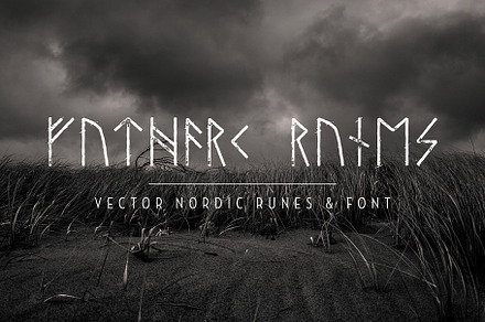 Viking Nordic Runes Font, a Font by Medialoot