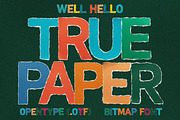 True Paper — Torn Paper Display Font, a Sans Serif Font by AndrewPixelType (Thumbnail 1 of 7)