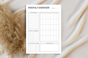 Monthly Overview, a Stationery Template by DesignDevisers