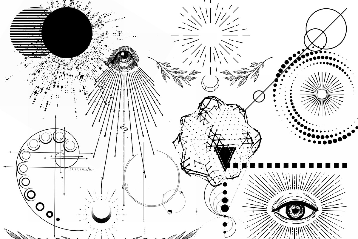 Geometric Tattoo Procreate Stamps, a Brush Add-On by Nuclear Brushes (Photo 5 of 10)