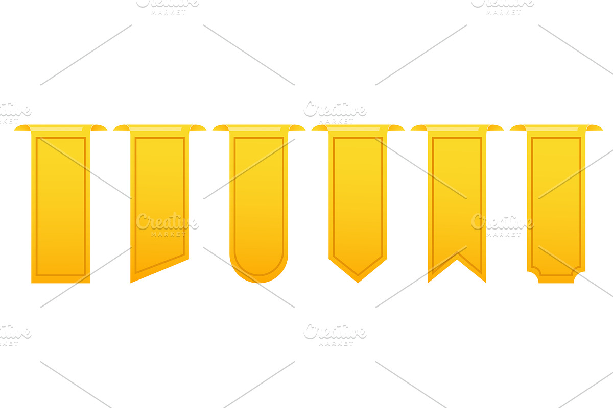 Golden tags. Sale stripe labels, an Object Illustration by Vectorbuum
