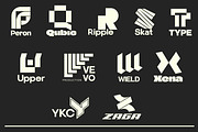Letter Logo Template Vol 4, a Solid Icon by Tekuni (Thumbnail 7 of 12)