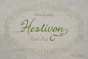 Hestivon – Font Duo, a Script Font by NDNL Studio