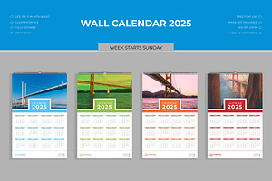 Wall Calendar Design 2025