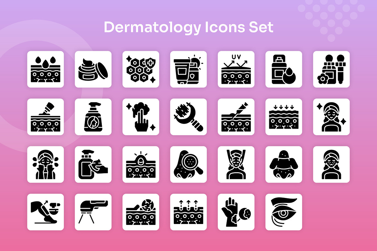 Dermatology Icons Set - Glyph, a Solid Icon by Kmg Design (Photo 2 of 2)