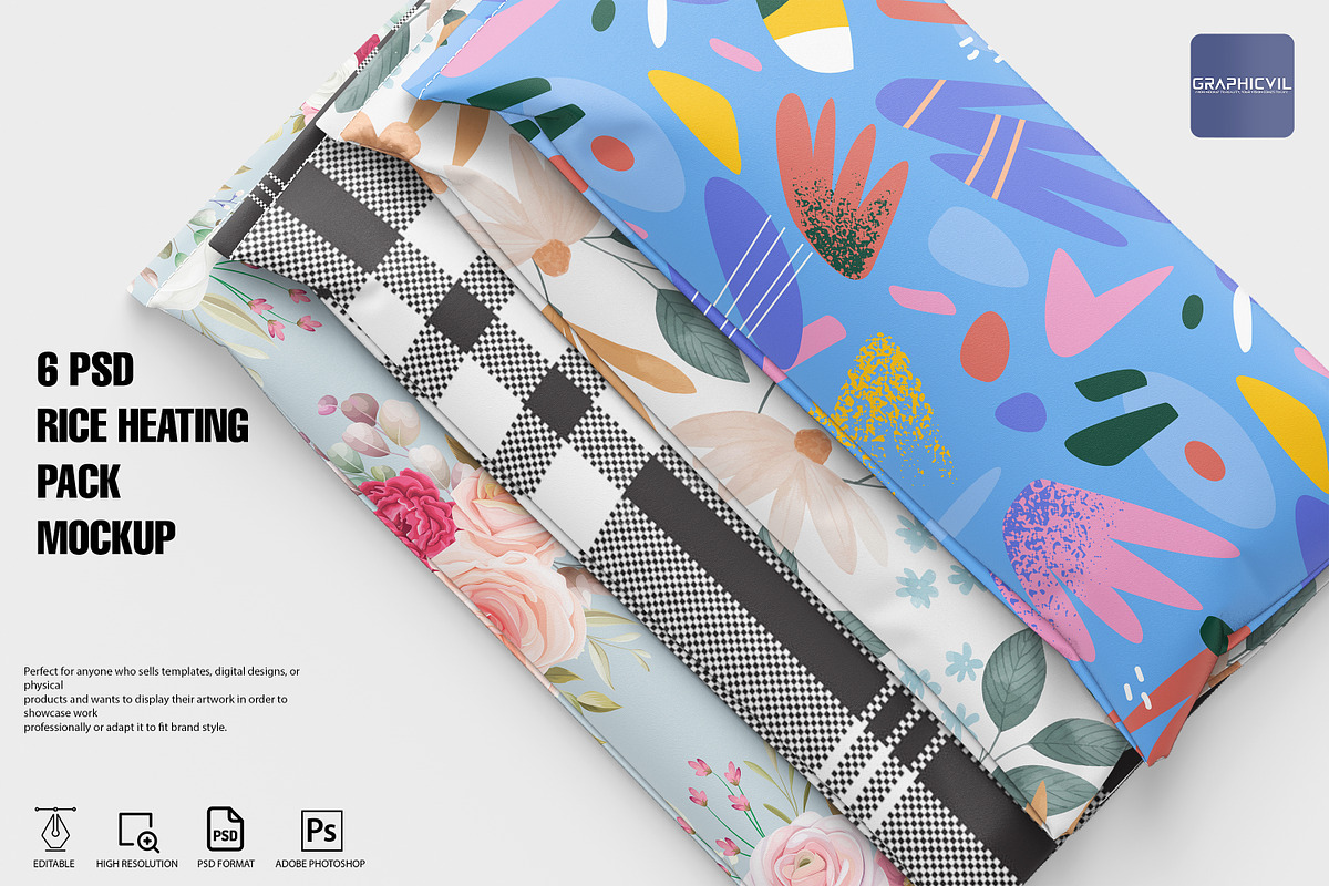 Rice bag mockup, 6 PSD, a Household Mockup by GraphicVil (Photo 1 of 9)