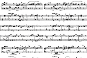 Abstract Music Sheet On White