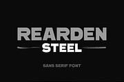 Rearden Steel - Sans Serif Font, a Sans Serif Font by CorgiAstronaut (Thumbnail 1 of 5)