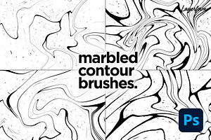 Marbled Contour Photoshop Brushes