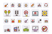 Multimedia Icon Set, a Duotone Icon by Brickclay (Thumbnail 7 of 9)