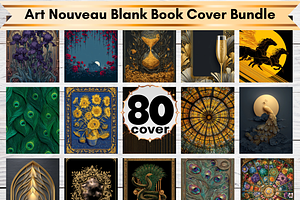 Art Nouveau Blank Book Cover Bundle, a Brochure Template by LA Design