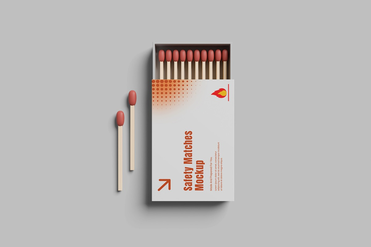 Matches Mockup, a Packaging Mockup by AndikaGraphic (Photo 4 of 6)