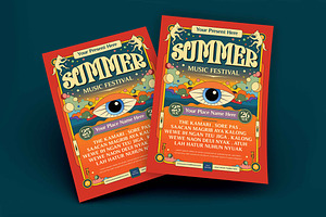 Summer Music Festival Flyer By rezam, a Flyer Template by megarez