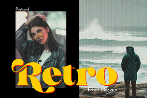 Retro Postcard Effect Mockup, a Layer Style Add-On by studiogstock
