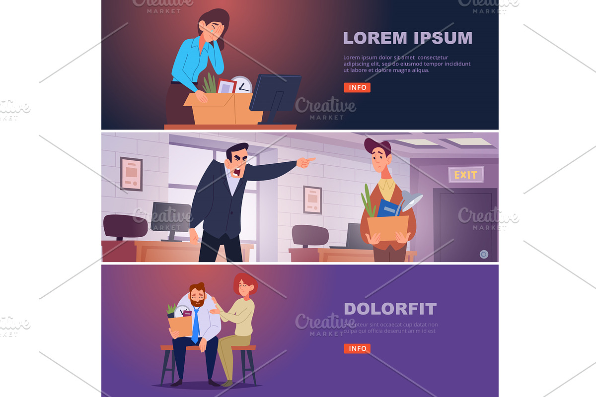 Dismissal. angry boss crying on, a Finance Illustration by Onyx