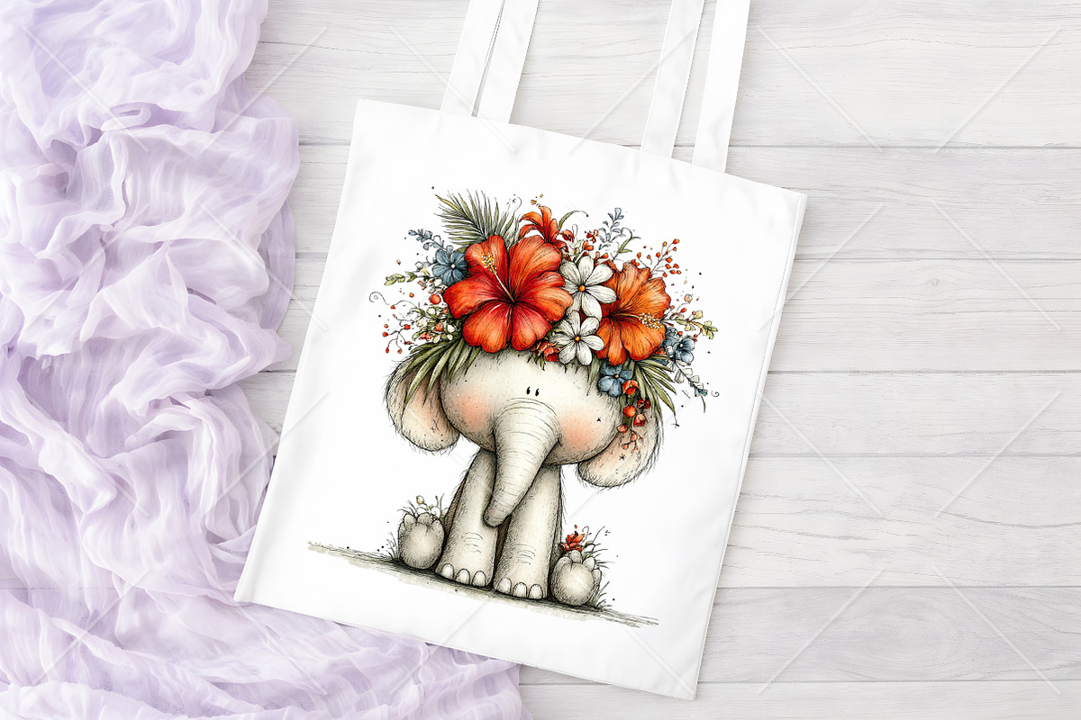 Whimsical Summer Animals Clipart, a Seasonal Illustration by Canvas Craft (Photo 8 of 10)