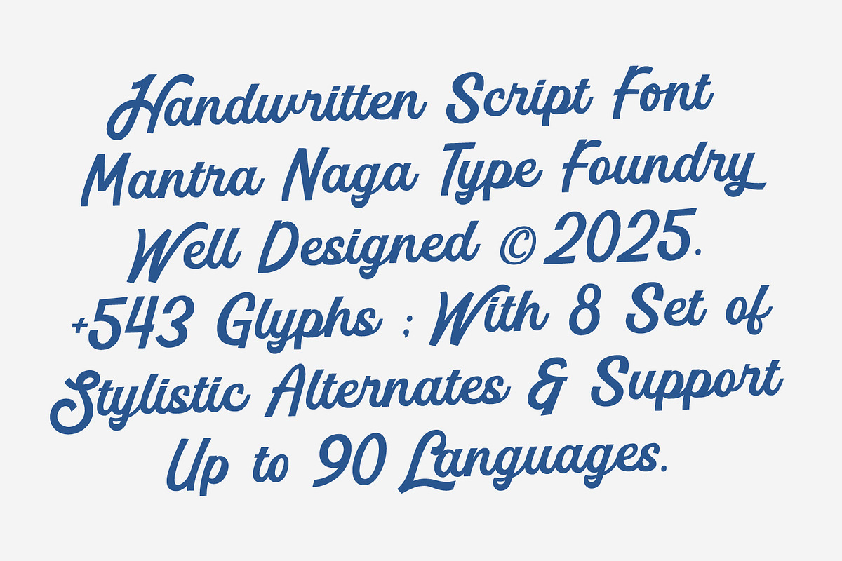 MN Managa Script - Handwritten Font, a Script Font by Mantra Naga (Photo 2 of 15)