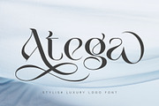 Atega - Stylish Luxury Logo Font, a Serif Font by Sealoung (Thumbnail 1 of 10)