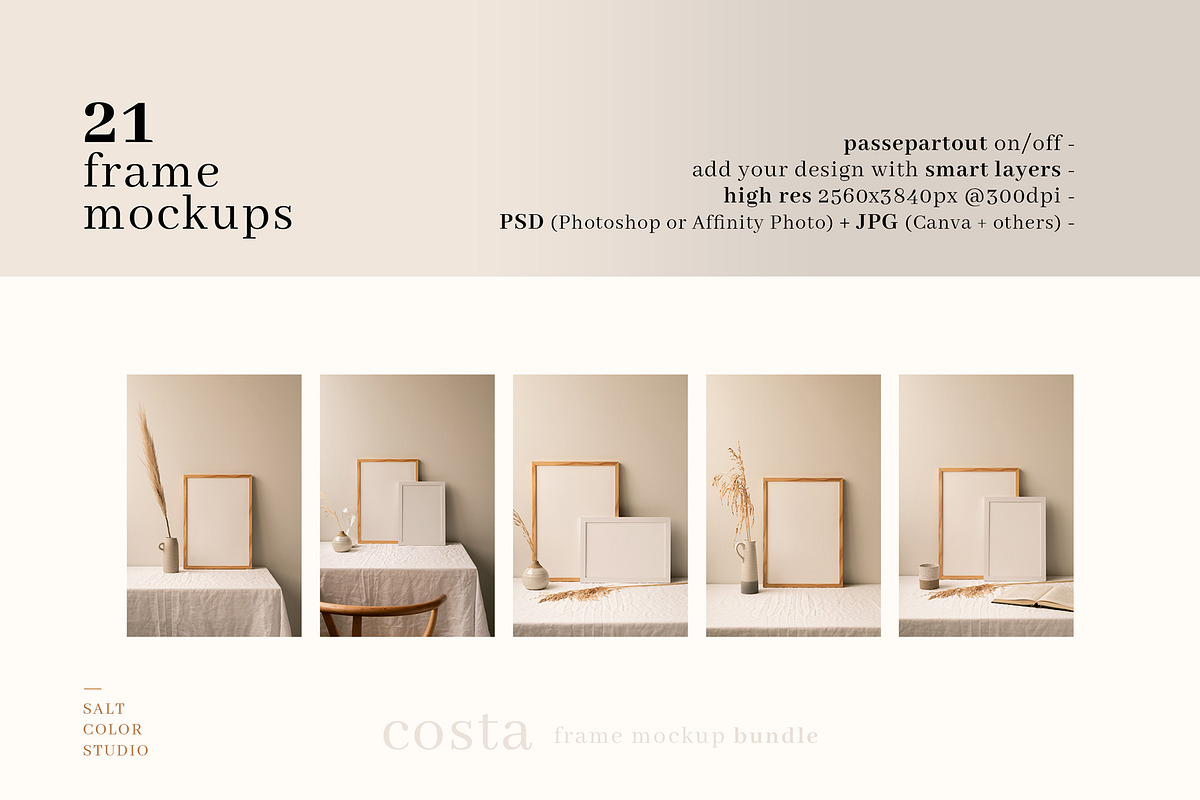 Costa - Frame Mockup Bundle, a Household Mockup by Salt Color Studio (Photo 5 of 10)