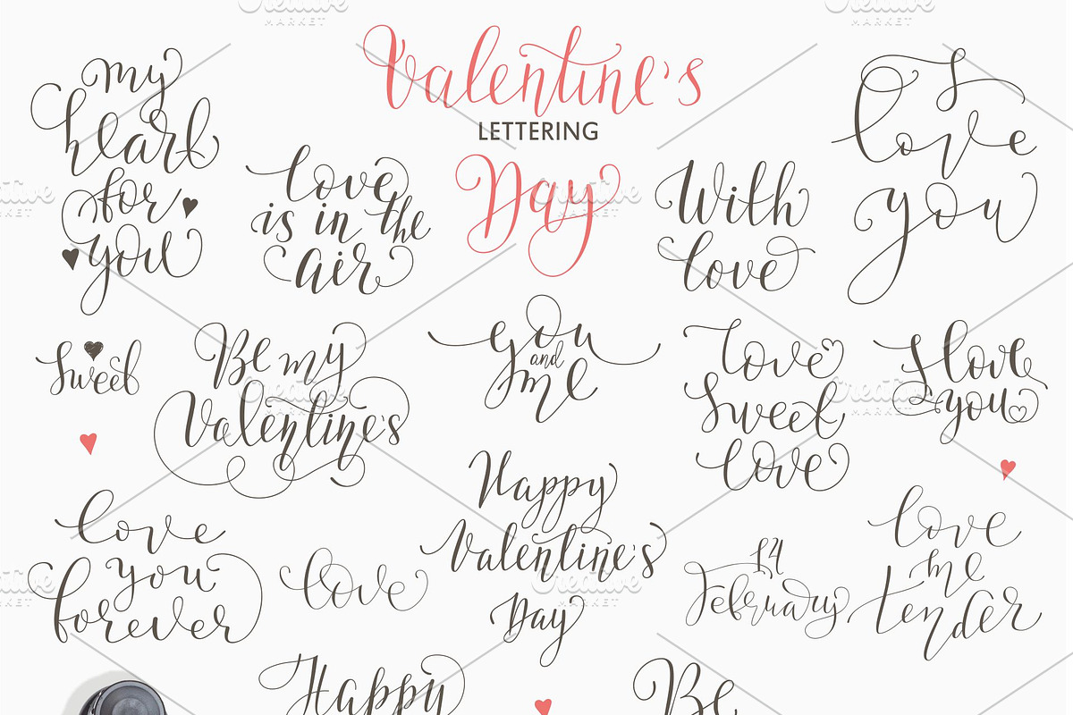 Valentine's Day. Romantic set, an Illustration by OlgaAlekseenko (Photo 3 of 11)