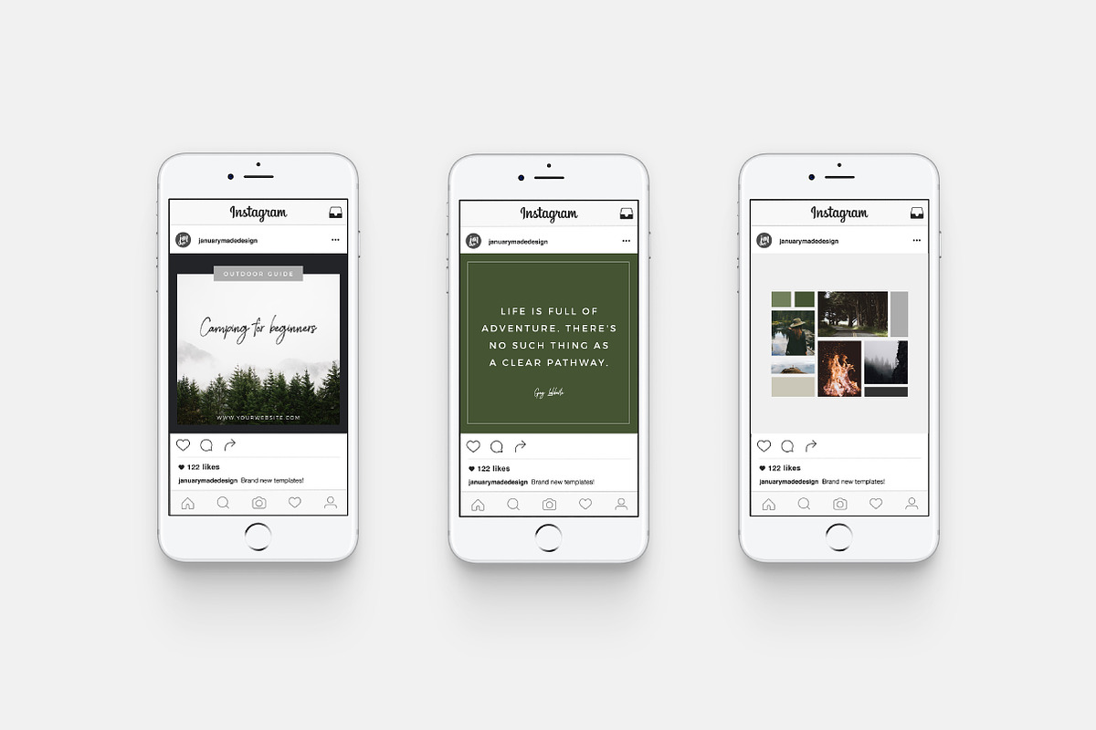 Adventure | Instagram Template Pack, a Social Media Template by January Made Design (Photo 3 of 5)