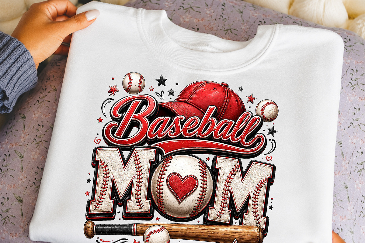 Baseball Mom Sports PNG, an Object Illustration by DreamCafeArt (Photo 6 of 6)
