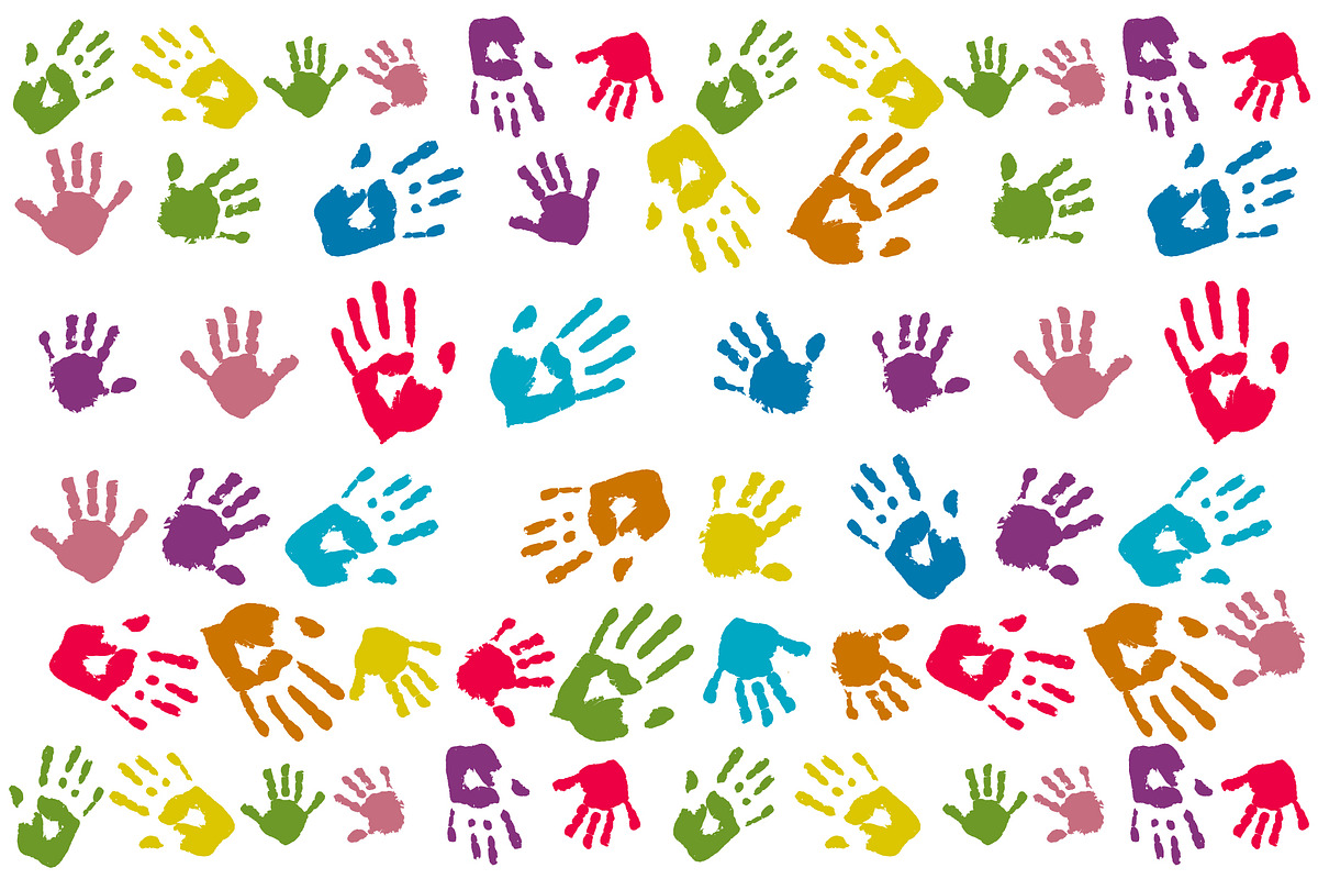 Watercolor Handprint SVG's, an Object Illustration by Vector Portal