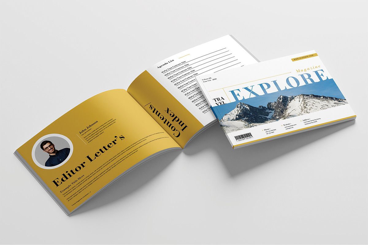 Travel Magazine Template Landscape preview 2
