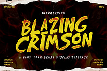 Blazing Crimson – Hand-Drawn Brush