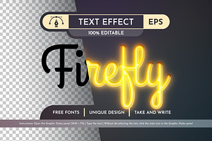 Firefly - Editable Text Effect