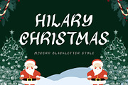 Hilary Christmas, a Blackletter Font by Yoga Letter (Thumbnail 1 of 6)