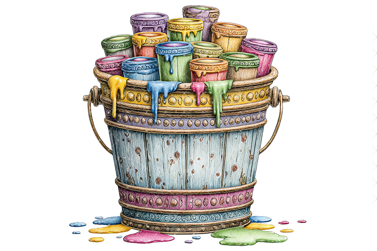 Paint Bucket Clipart PNG, an Illustration by Memories By Lea (Photo 12 of 18)