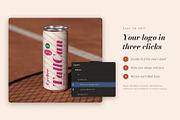 Tall Can Clay Court Mockup Pack, a Cups & Container Mockup by Motion-Box (Thumbnail 4 of 4)