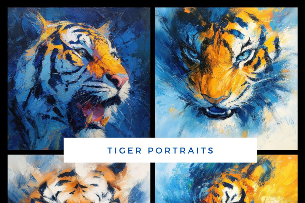 Majestic Tiger Art Set, an Animal Illustration by pictures for you (Photo 1 of 22)