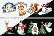 Watercolor Christmas Animal, a Graphic by Artnoy (Thumbnail 2 of 5)