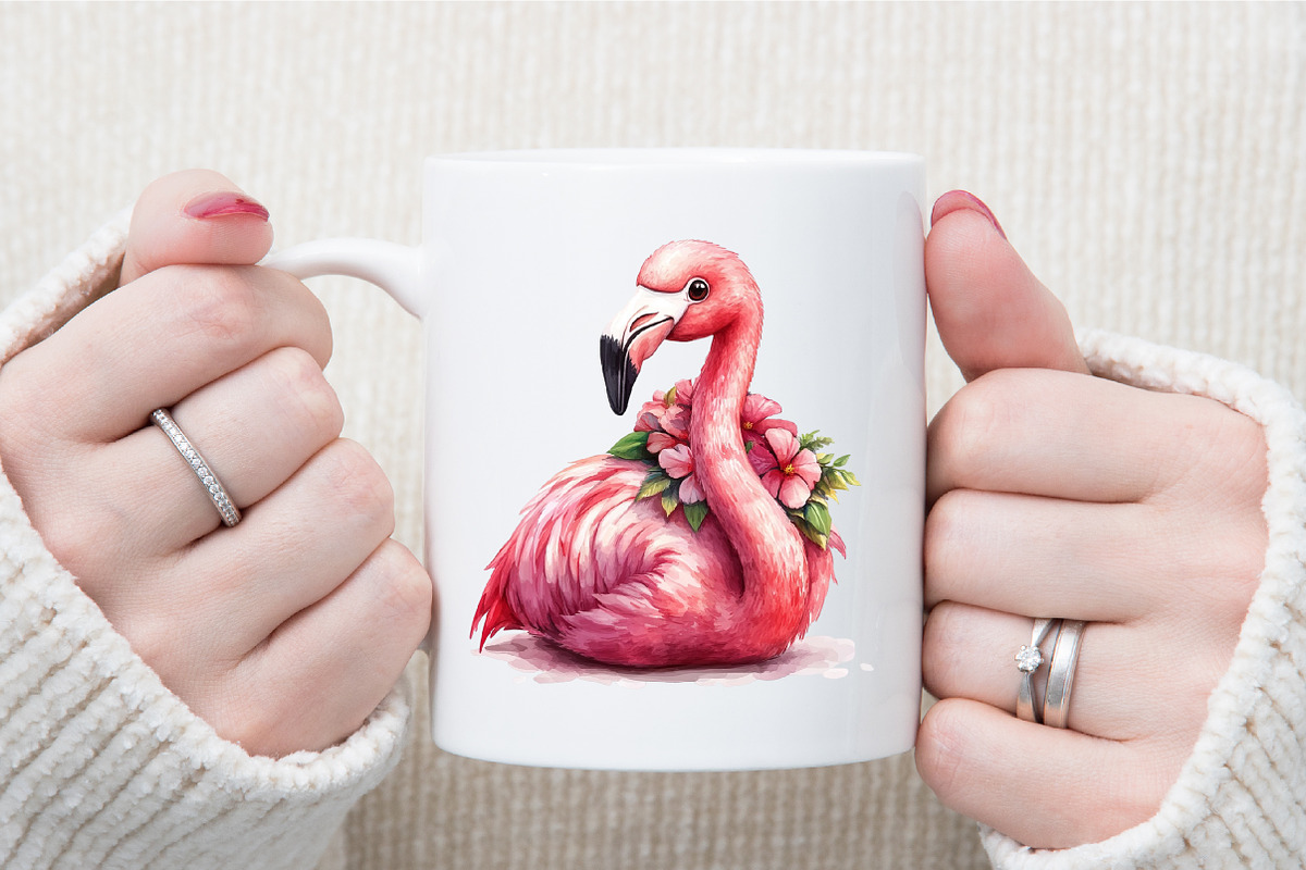 Summer Flamingo Garden Clipart, an Illustration by Sublimation Artist (Photo 5 of 6)