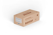 Kraft Cardboard Paper Box Mockup, a Packaging Mockup by Ram Studio LLC (Thumbnail 10 of 18)