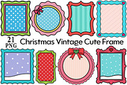 Christmas Vintage Cute Frame Bundle, an Illustration by Daily.Designs (Thumbnail 1 of 5)