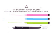 Brush Tip Marker Brushes Vol. 2, a Brush Add-On by Side Project (Thumbnail 2 of 7)