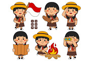 Kawaii Girl Scout Student Activities, an Education Illustration by MEDZ (Thumbnail 2 of 4)