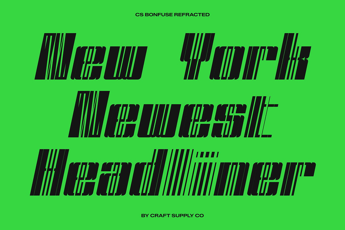 CS Bonfuse Refracted, a Sans Serif Font by Craft Supply Co. (Photo 4 of 8)