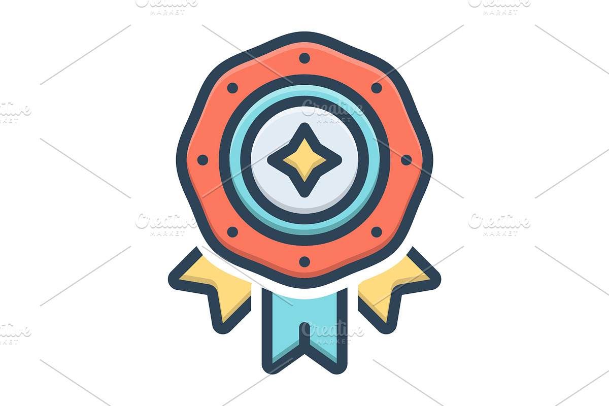 Badge rosette color icon, a Duotone Icon by Creative priyanka